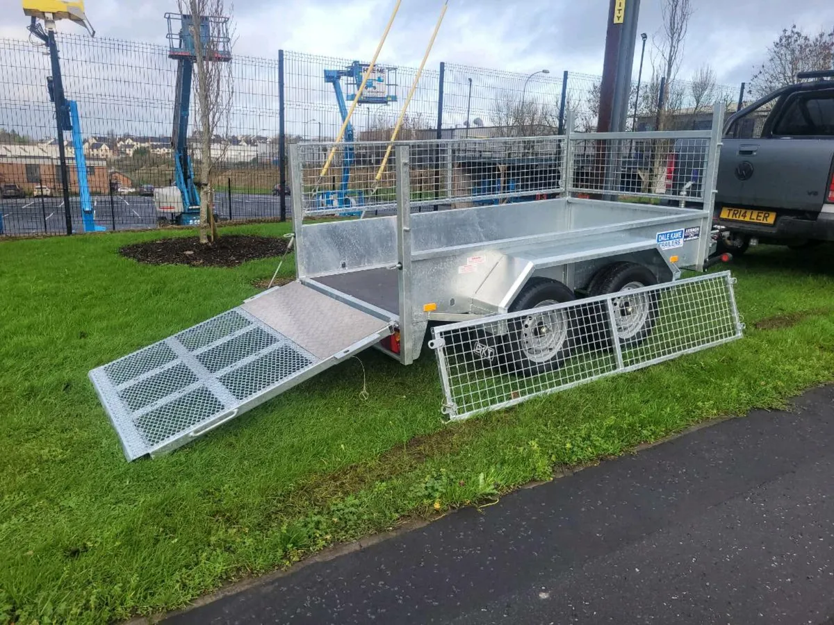 Dale kane 8x4ft twin axle trailer meshsides & ramp - Image 1