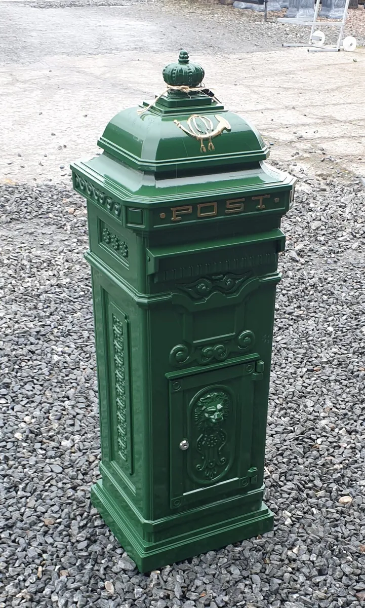 Freestanding aluminium and cast iron post boxes - Image 2