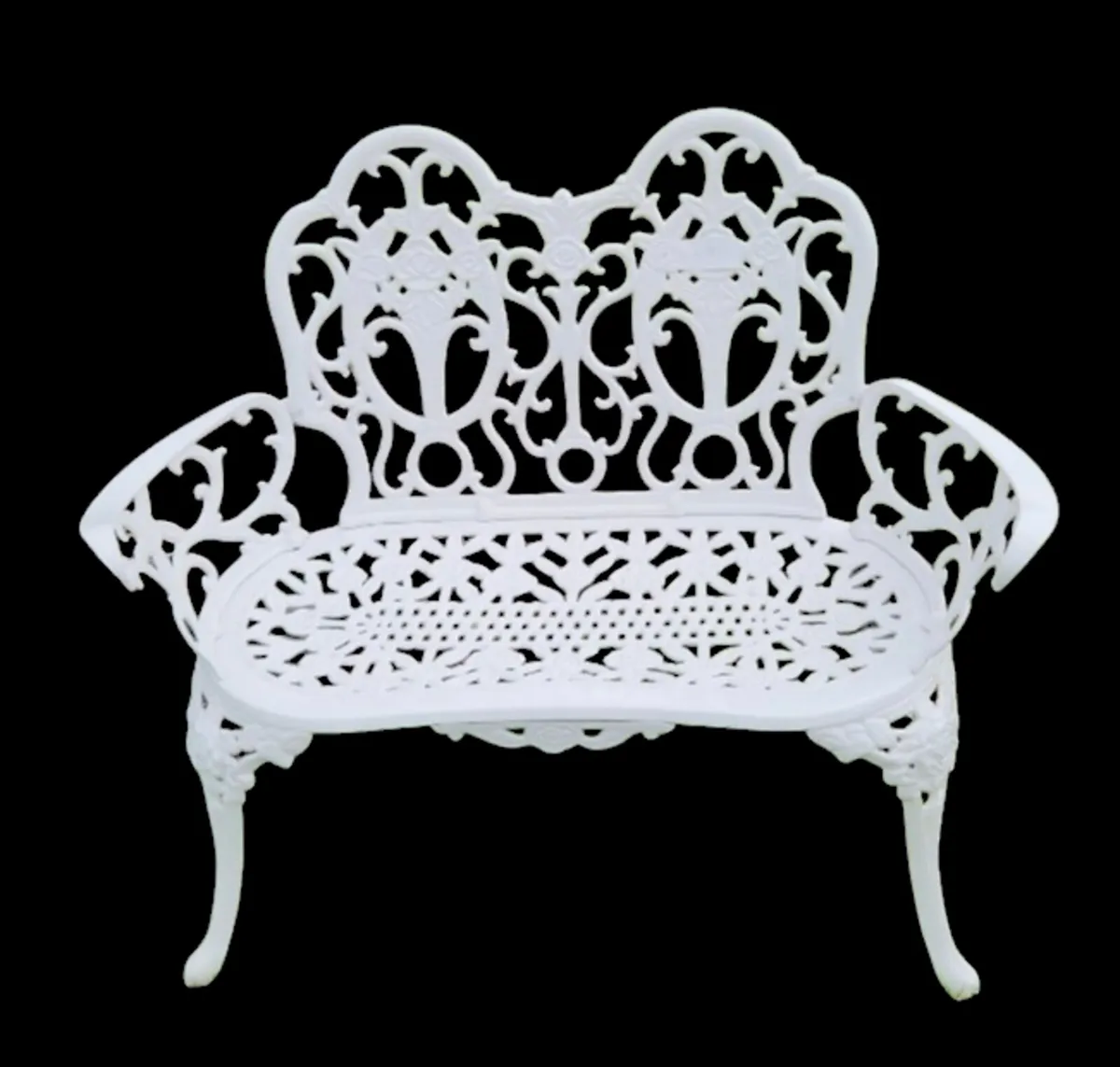 Good quality cast aluminium garden benches bistro - Image 3