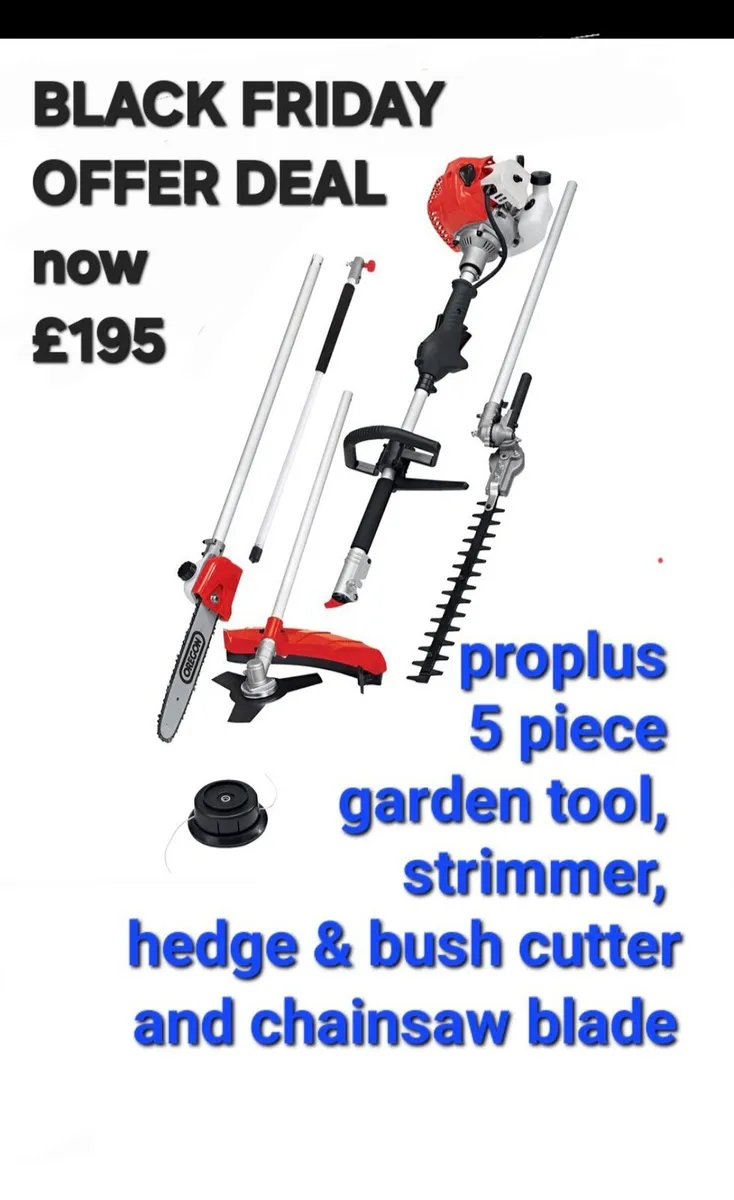 ProPlus 5 piece 33cc Multifunction Garden cutting - Image 1