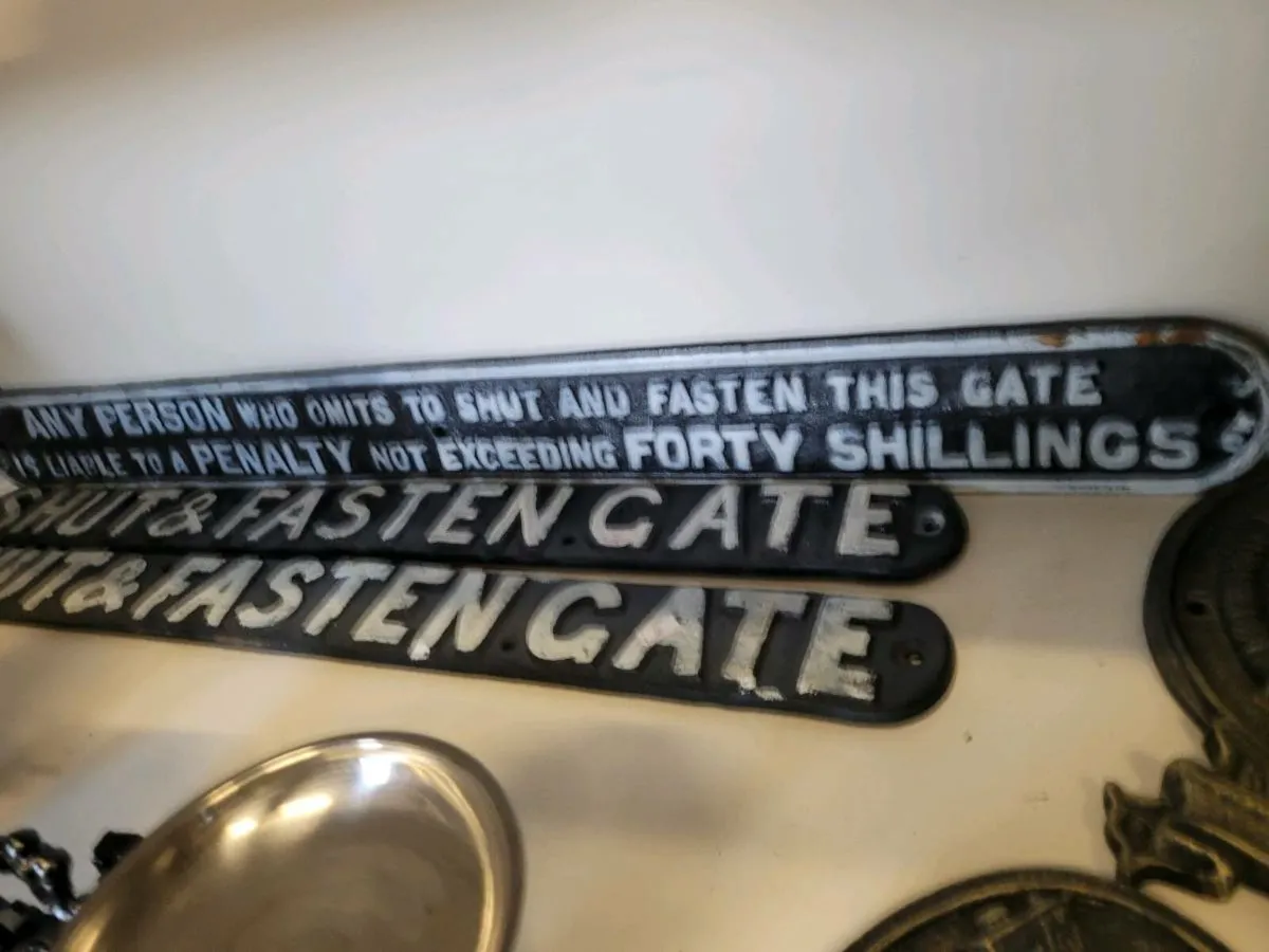 Cast iron no parking sign ornament - Image 3