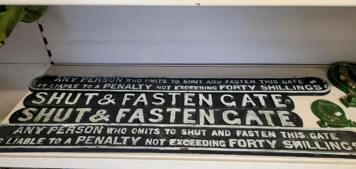 Cast iron no parking sign ornament - Image 1