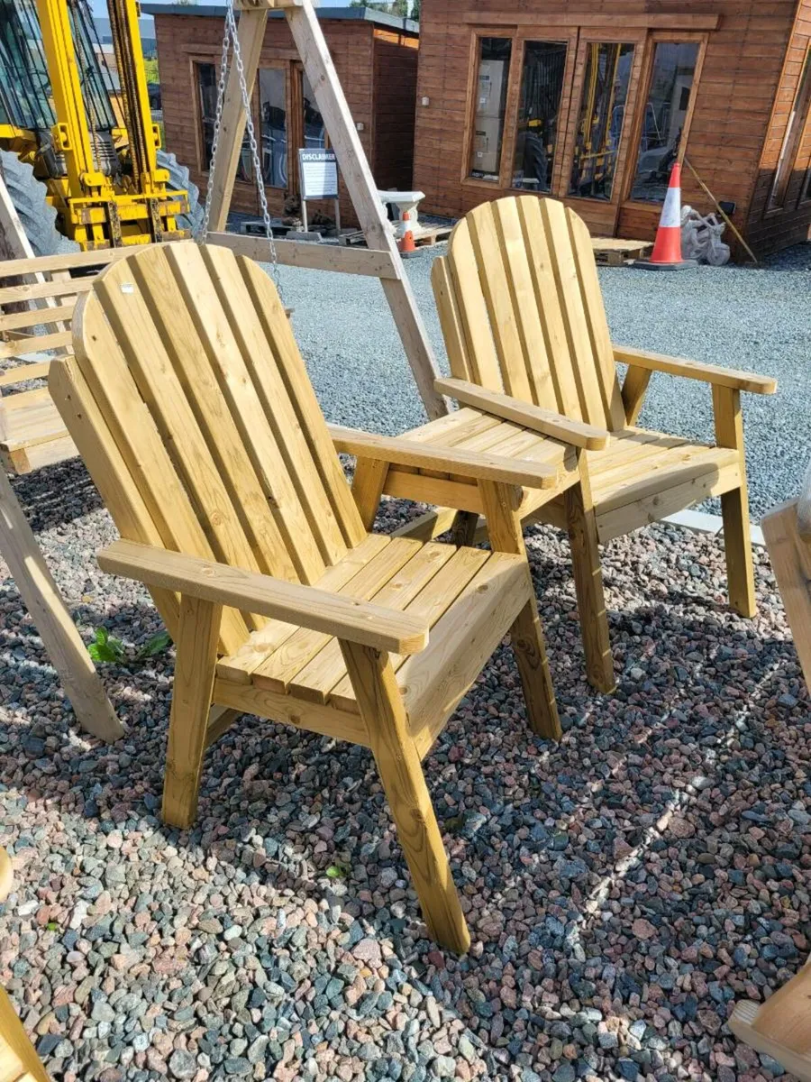 Pressure treated timber garden furniture & benches - Image 1