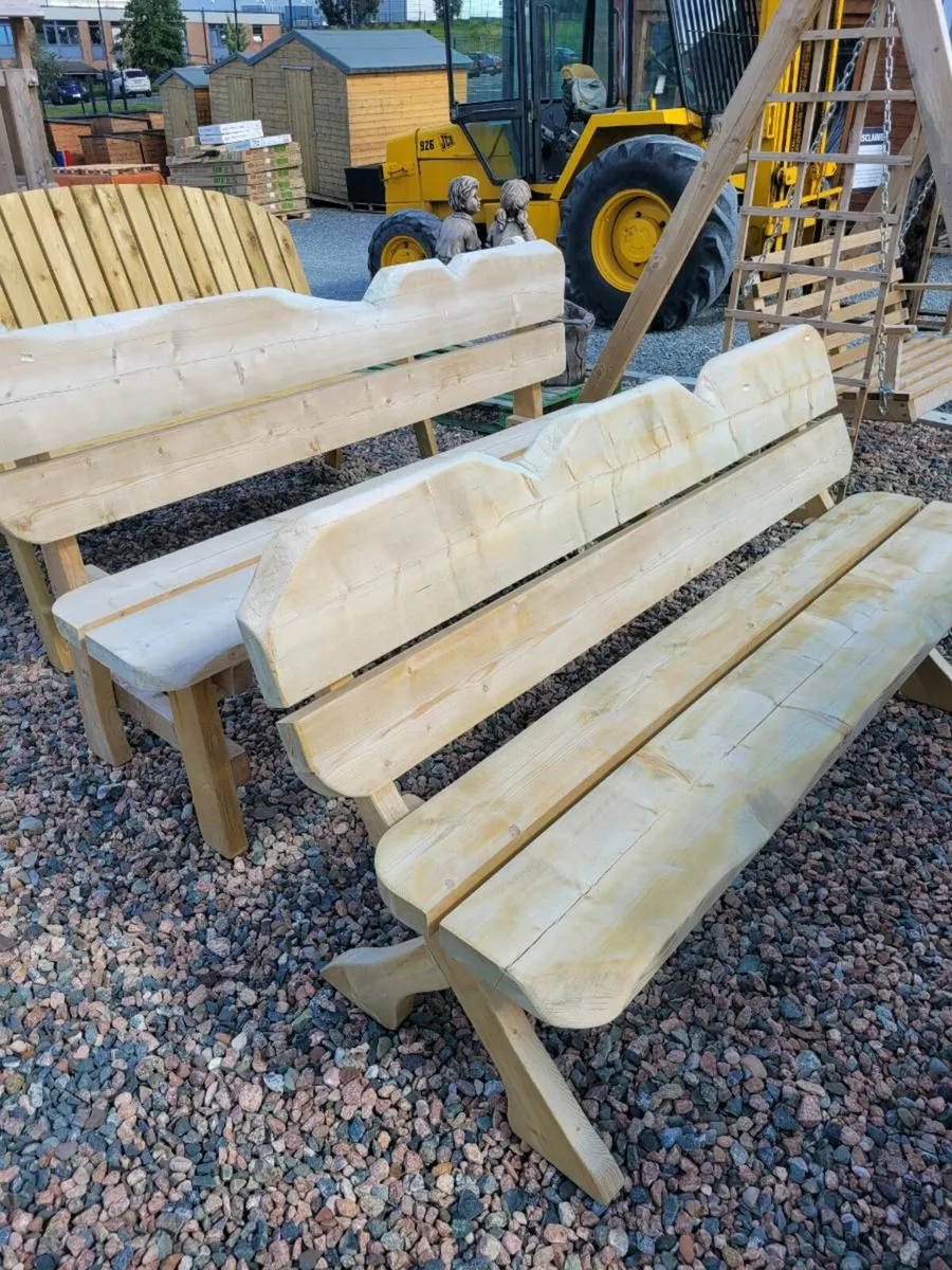 Pressure treated timber garden furniture & benches - Image 4