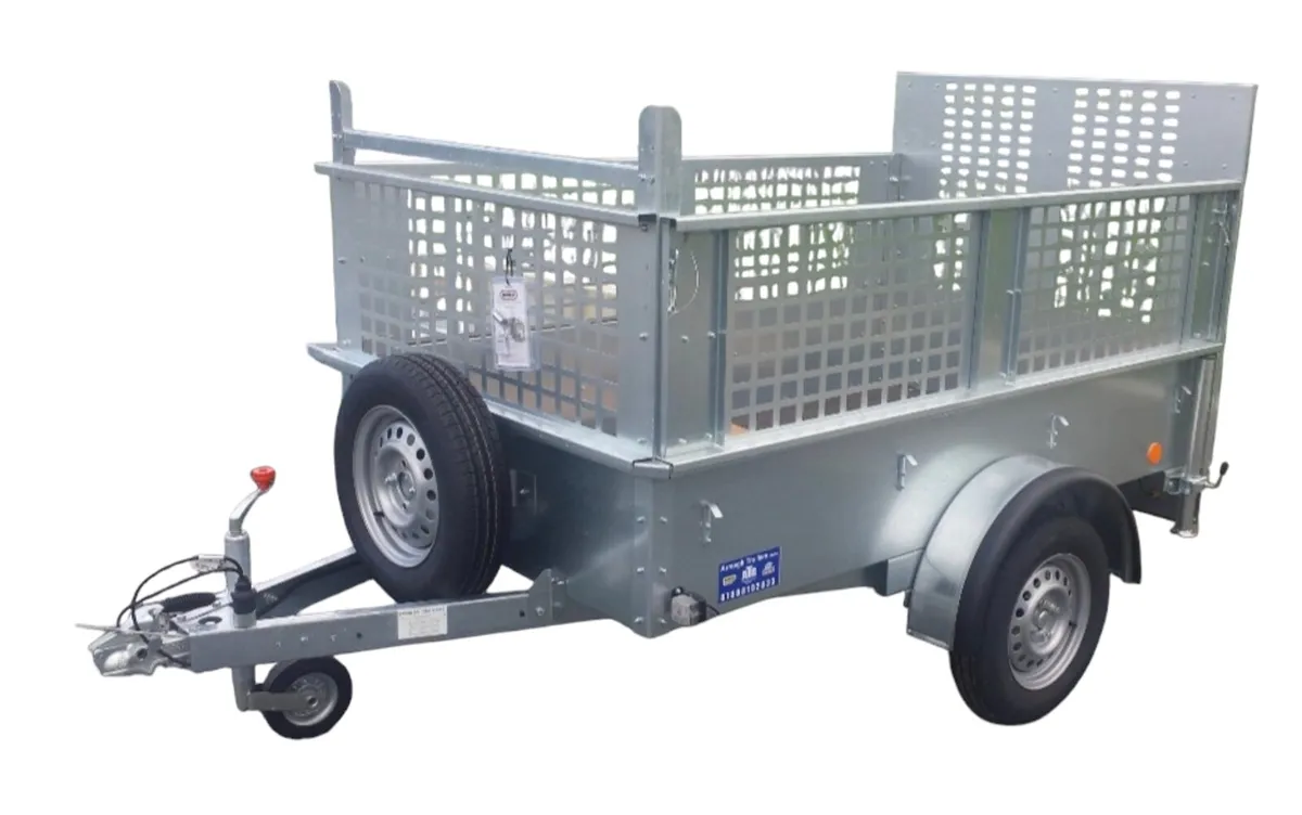 8x4ft GALVANISED MESHSIDED TRAILER REAR RAMP DOOR - Image 1