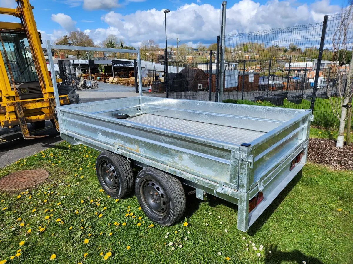 Galvanised 9x5ft builders dropside flatbed trailer - Image 3