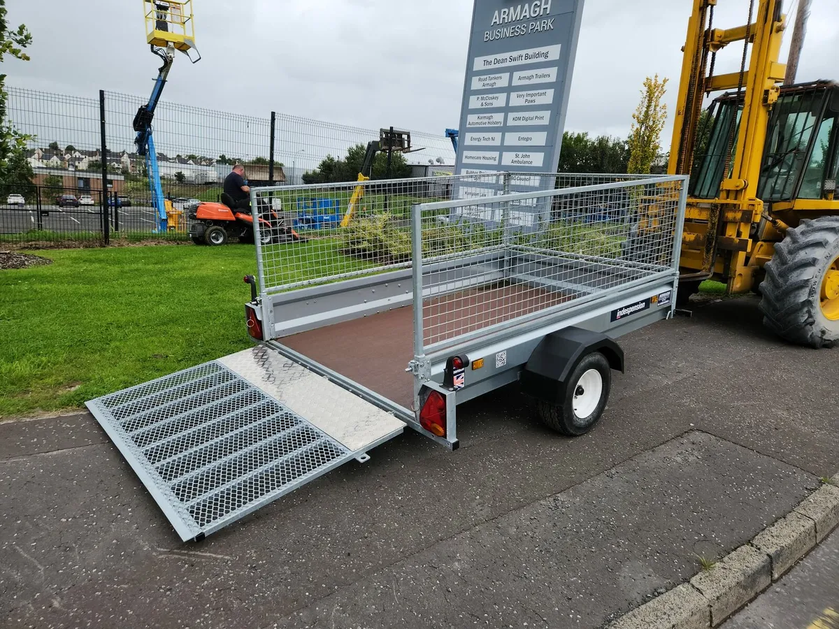 8x5ft indespension trailer mesh & ramp door 750kg - Image 1