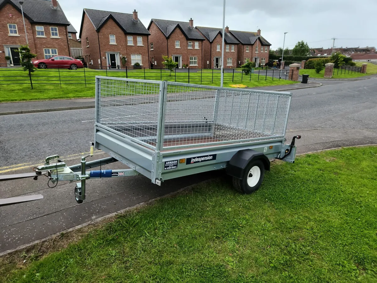 8x5ft indespension trailer mesh & ramp door 750kg - Image 3