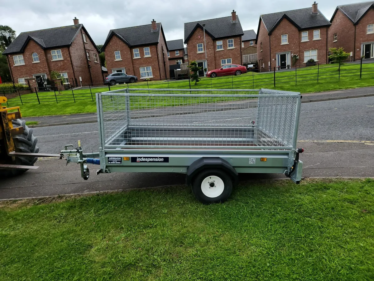 8x5ft indespension trailer mesh & ramp door 750kg - Image 4