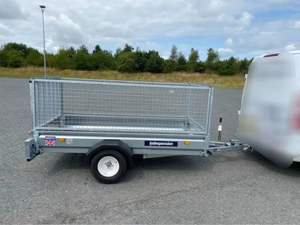 8x4 indespension trailer meshsides ramp door 750kg - Image 3