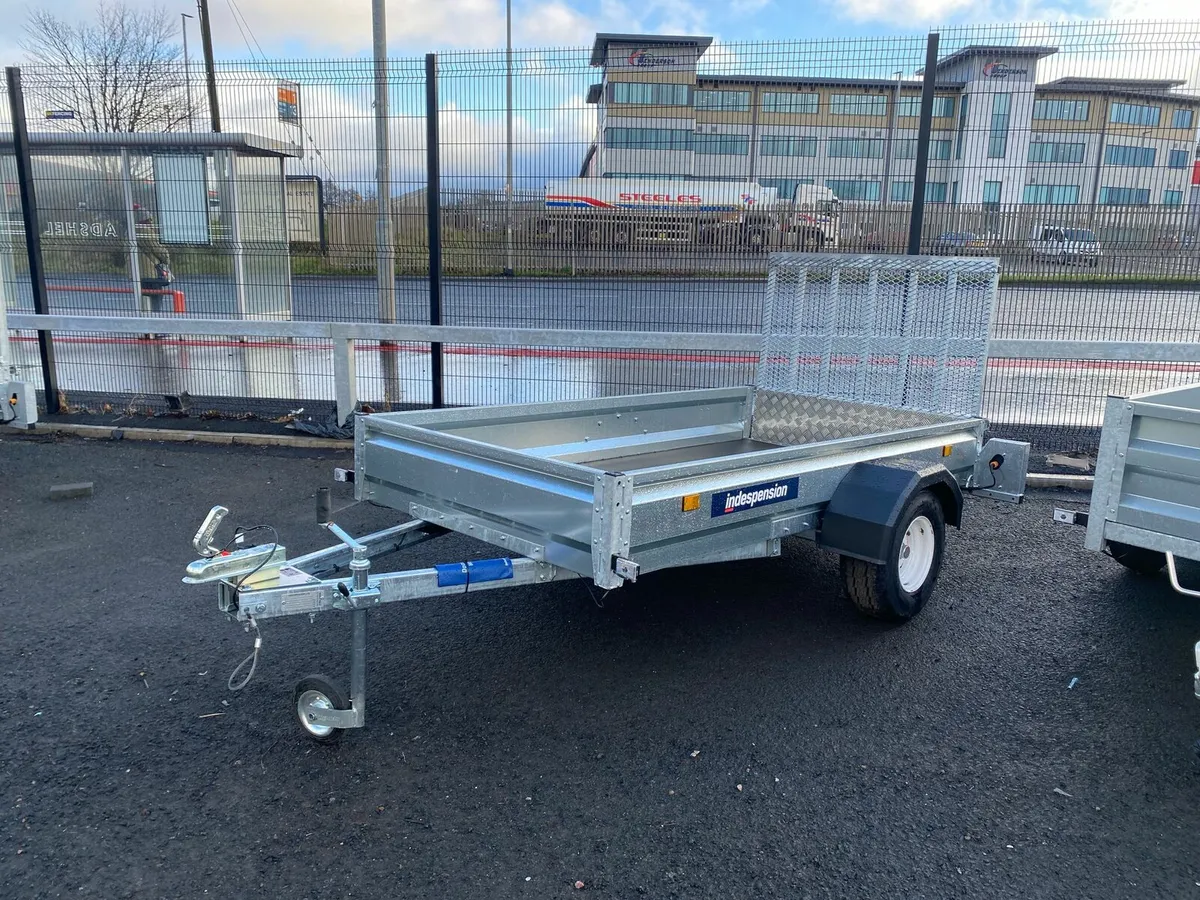 8x4 indespension trailer meshsides ramp door 750kg - Image 2