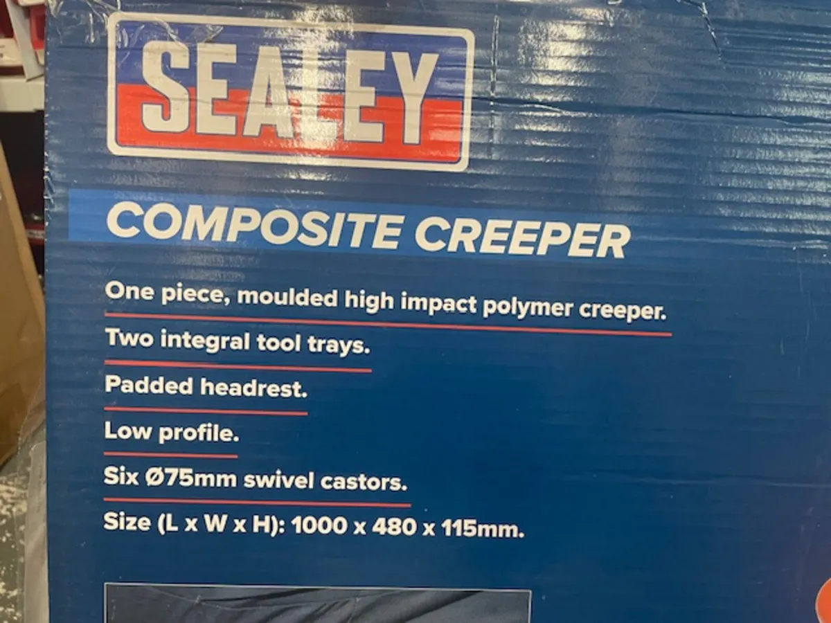 Sealey Compsite Creeper with 6 wheels SCR80 - Image 2