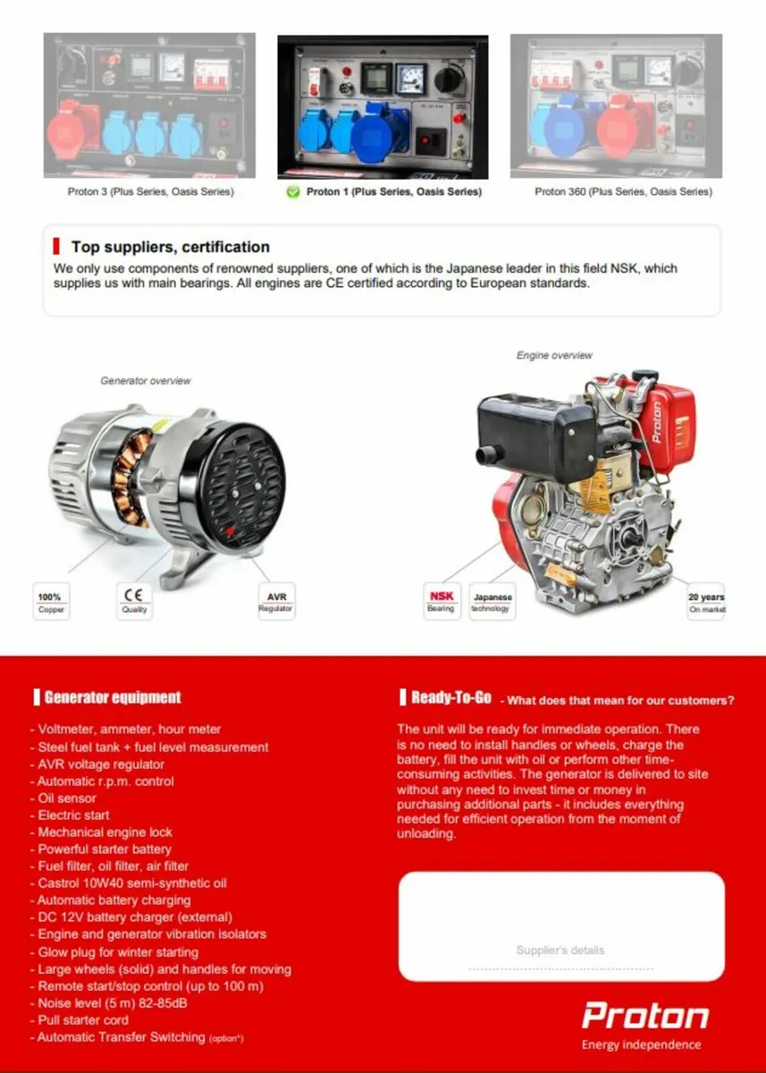 Diesel Generator Proton 1 7.6 kW/(9.5 kVA) - Image 3