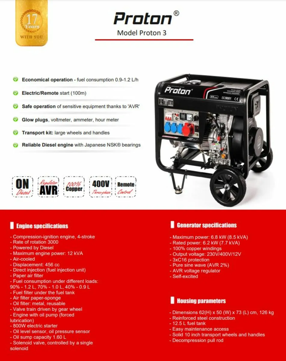 Diesel Generator Proton 3 6.8 kW/(8.5 kVA) - Image 2