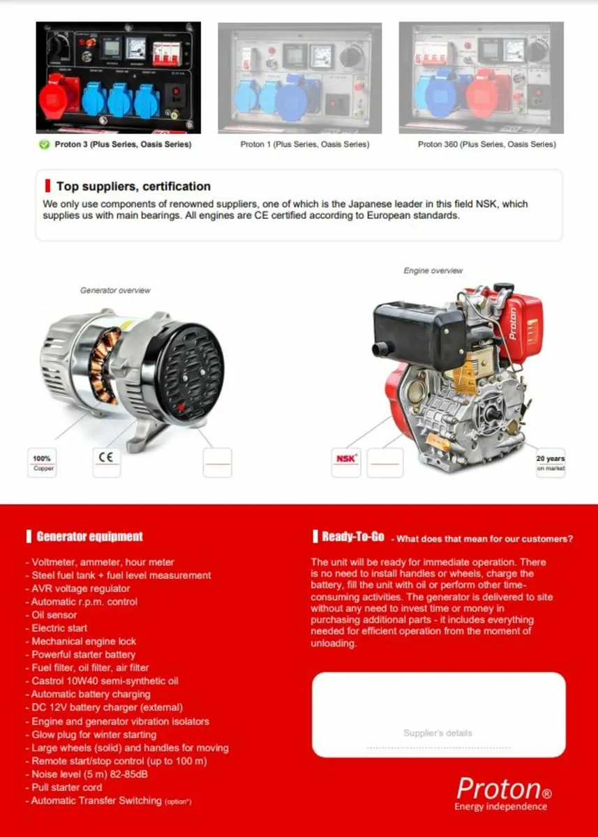 Diesel Generator Proton 3 6.8 kW/(8.5 kVA) - Image 3