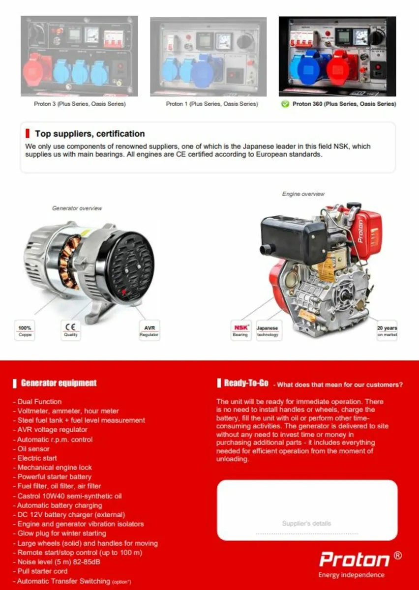 Diesel Generator Proton 360 Plus Dual 10.6 kVA - Image 3
