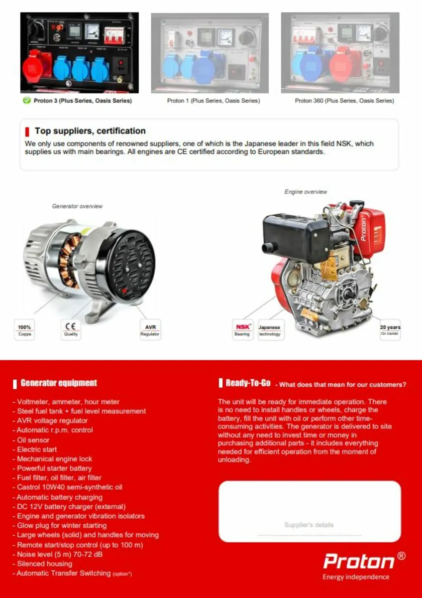 Diesel Generator Proton 3 Oasis 6.8 kW/(8.5 kVA) - Image 3