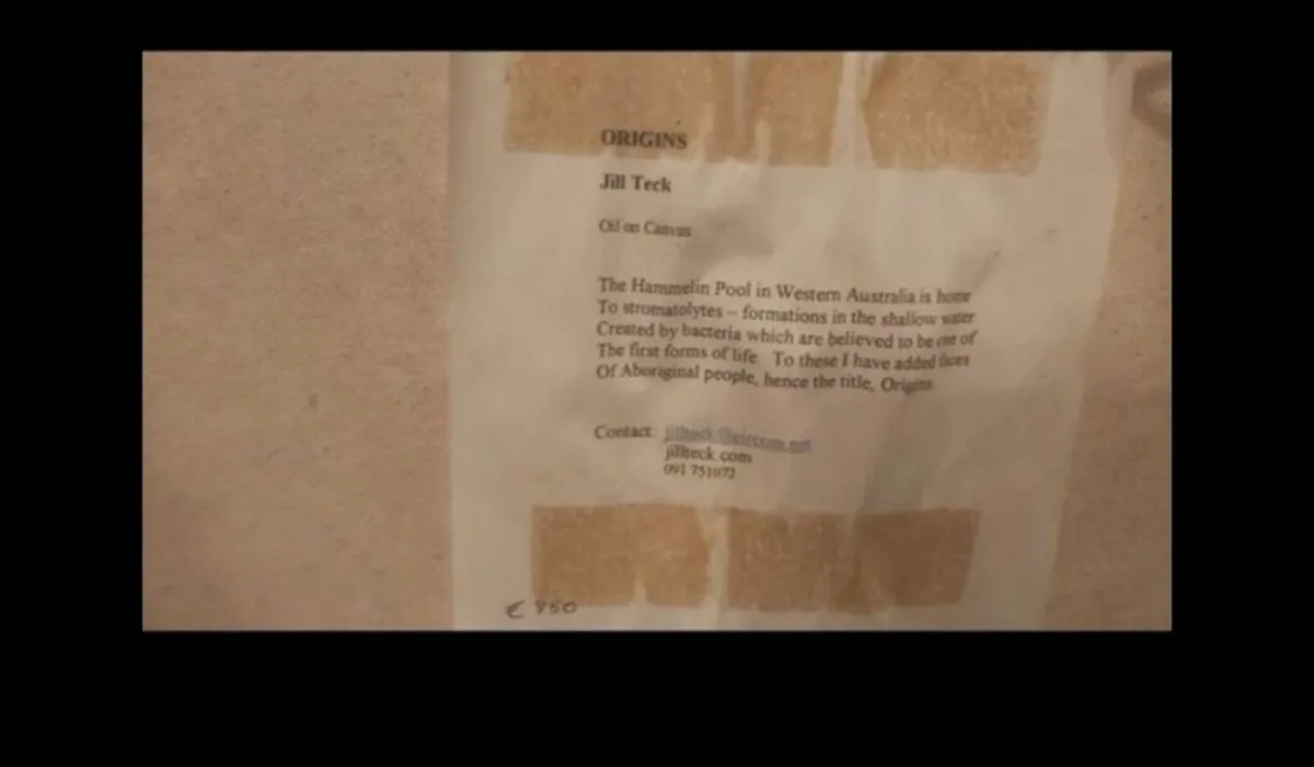 Large abstract Jill Teck painting with certificate - Image 2