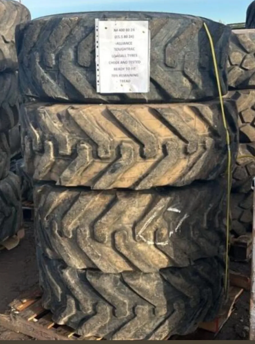 4 x ALLIANCE TOUGH TRAC loadall tyres (15.5 80 24) - Image 3