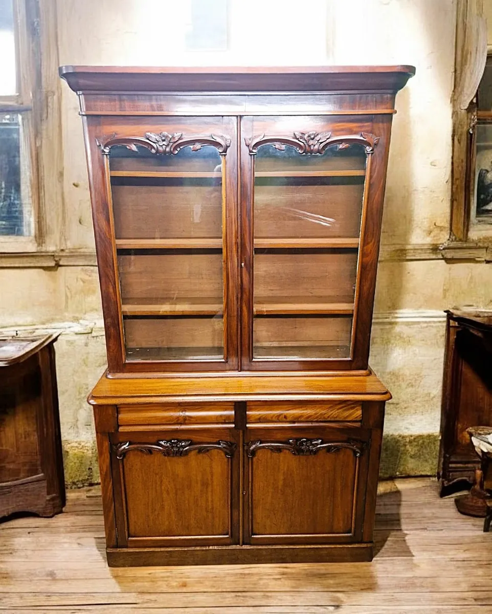 Large Irish Library Bookcase- Circa 1860s - Image 1