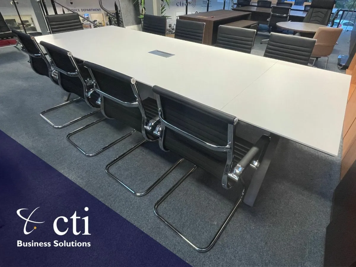 Brand New Yeats White 2.4m/3.2m Boardroom Tables - Image 4
