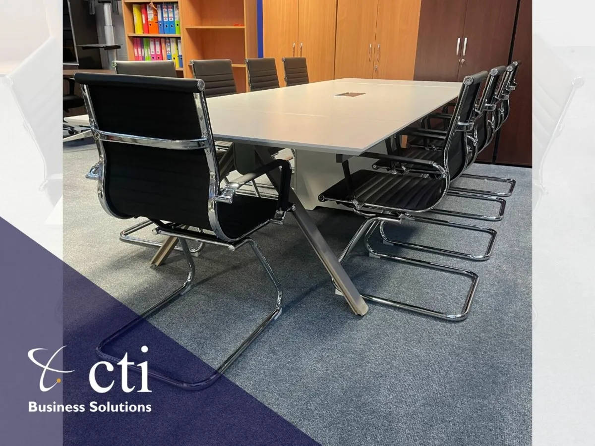 Brand New Yeats White 2.4m/3.2m Boardroom Tables - Image 3