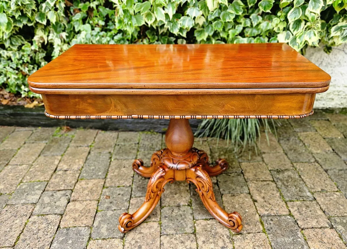 Large Victorian Turn Over Tea Table -Circa 1850 - Image 1