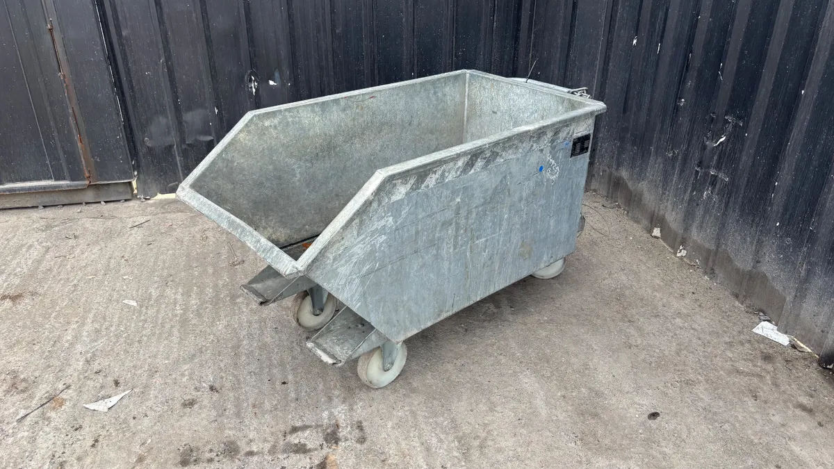 Galvanised Tipping Skip - Image 3