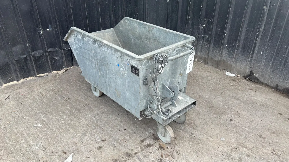 Galvanised Tipping Skip - Image 4