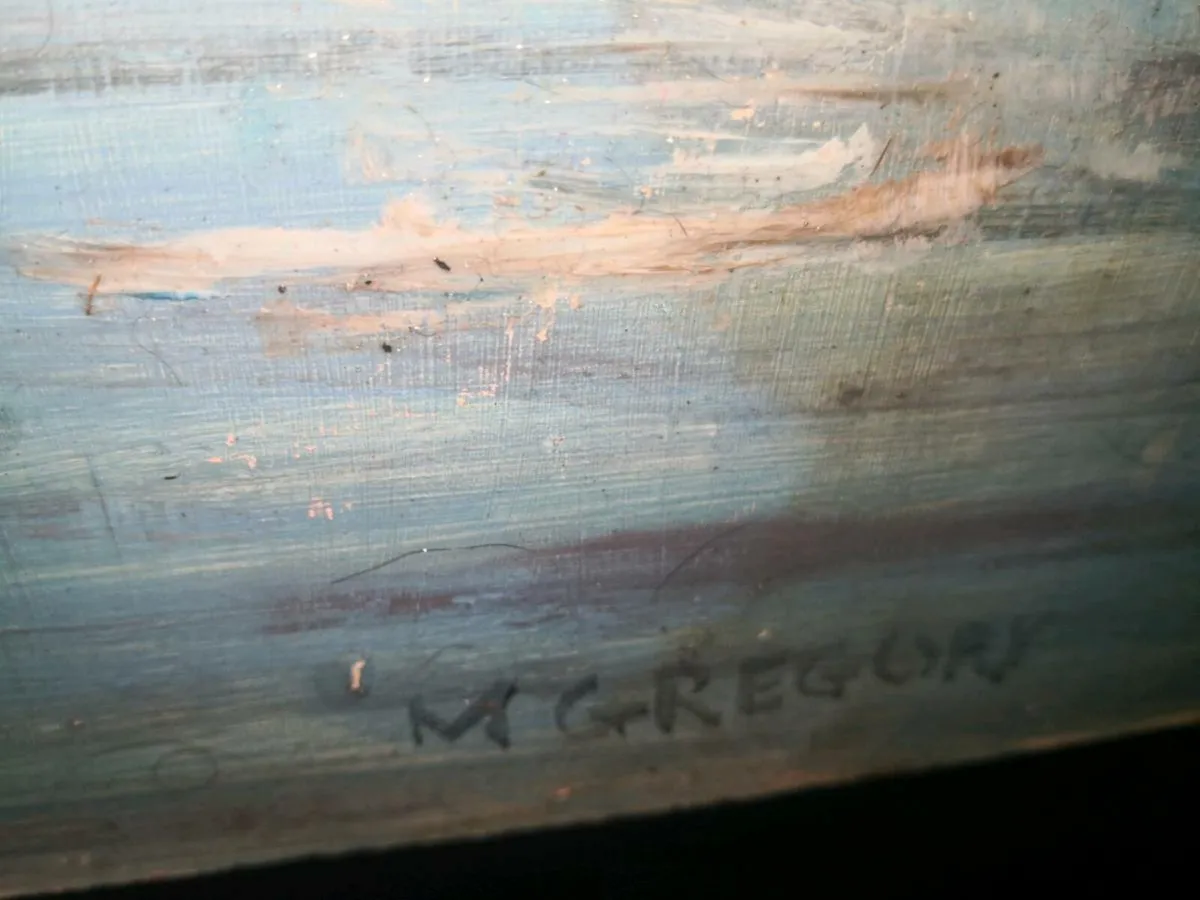 Large oil painting on board - Image 3