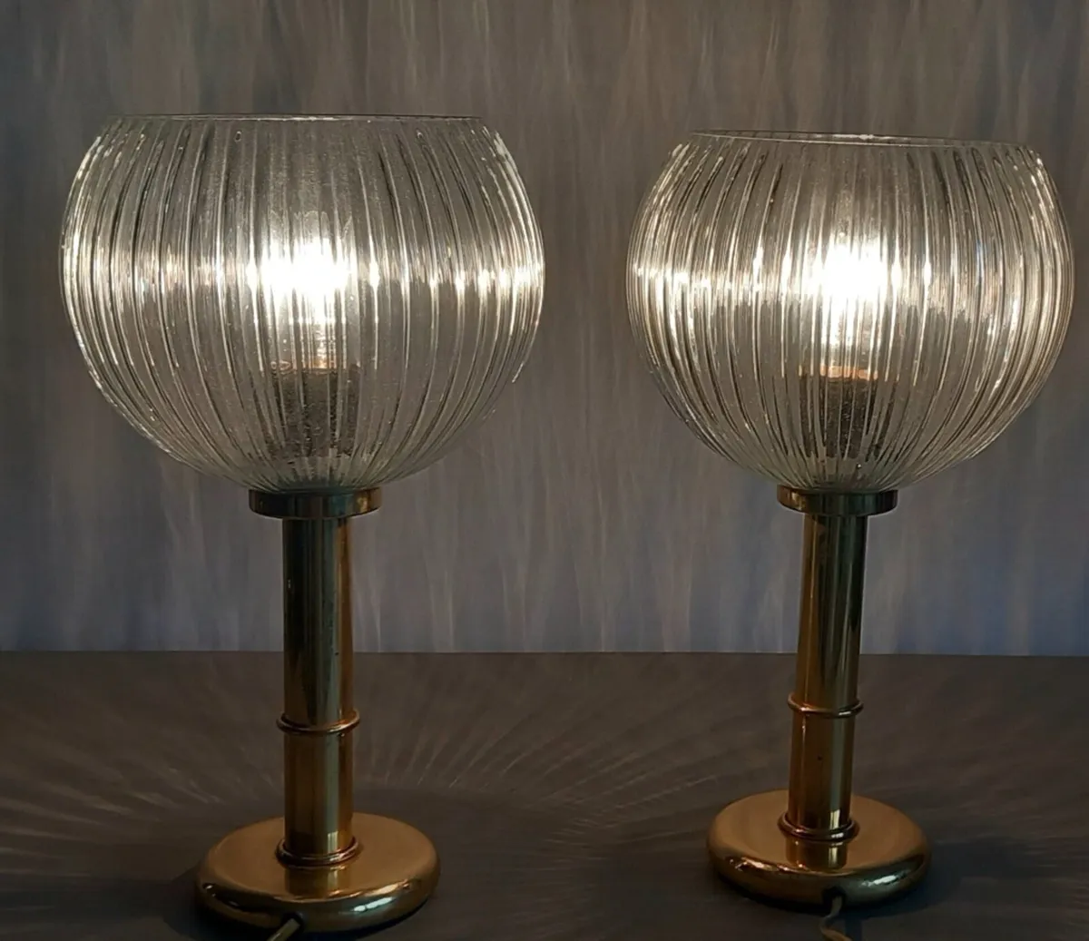 Pair of vintage Hollywood Regency Orion lamps - Image 1
