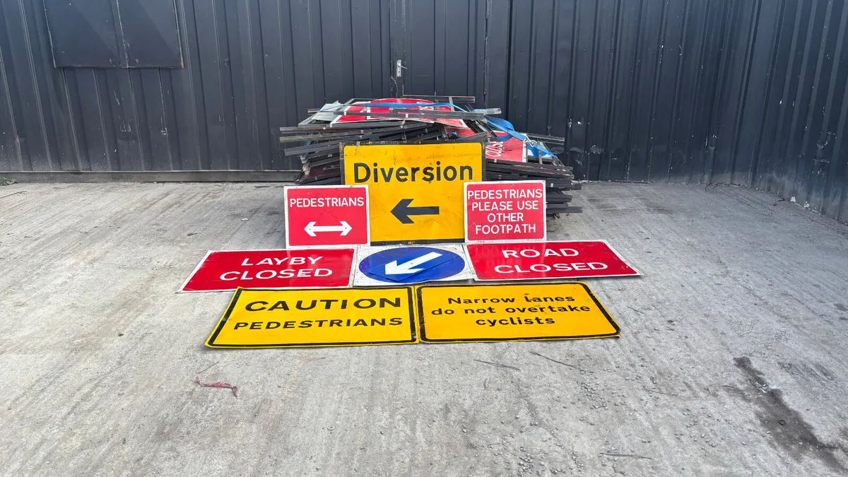 Large Selection of Road/Construction Signs - Image 1