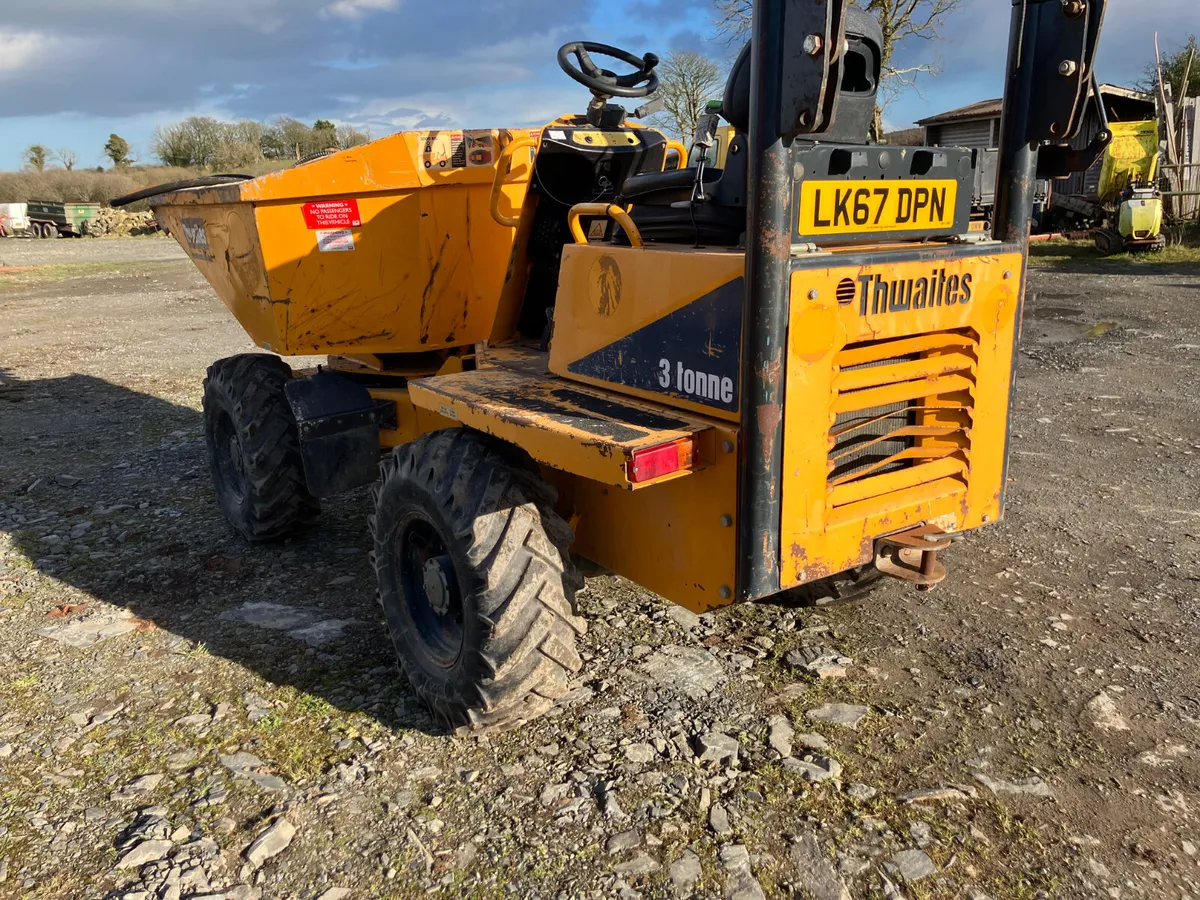 Thwaites 3 ton swivel dumper - Image 2