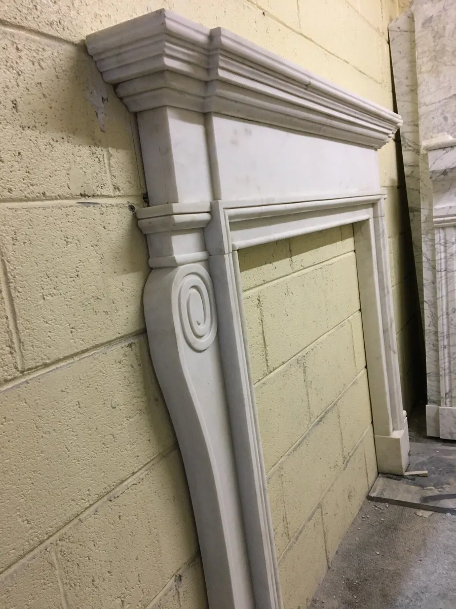 White marble fireplace - Image 3