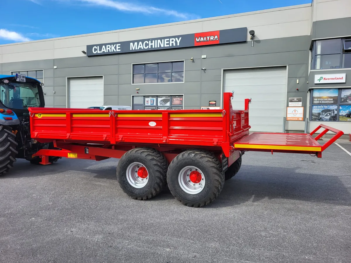 Donnelly 14ft x7ft6" Tipping trailer c/w bale Ext - Image 3