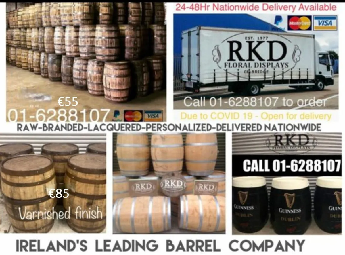 Excellent whiskey barrel’s - delivered nationwide - Image 1