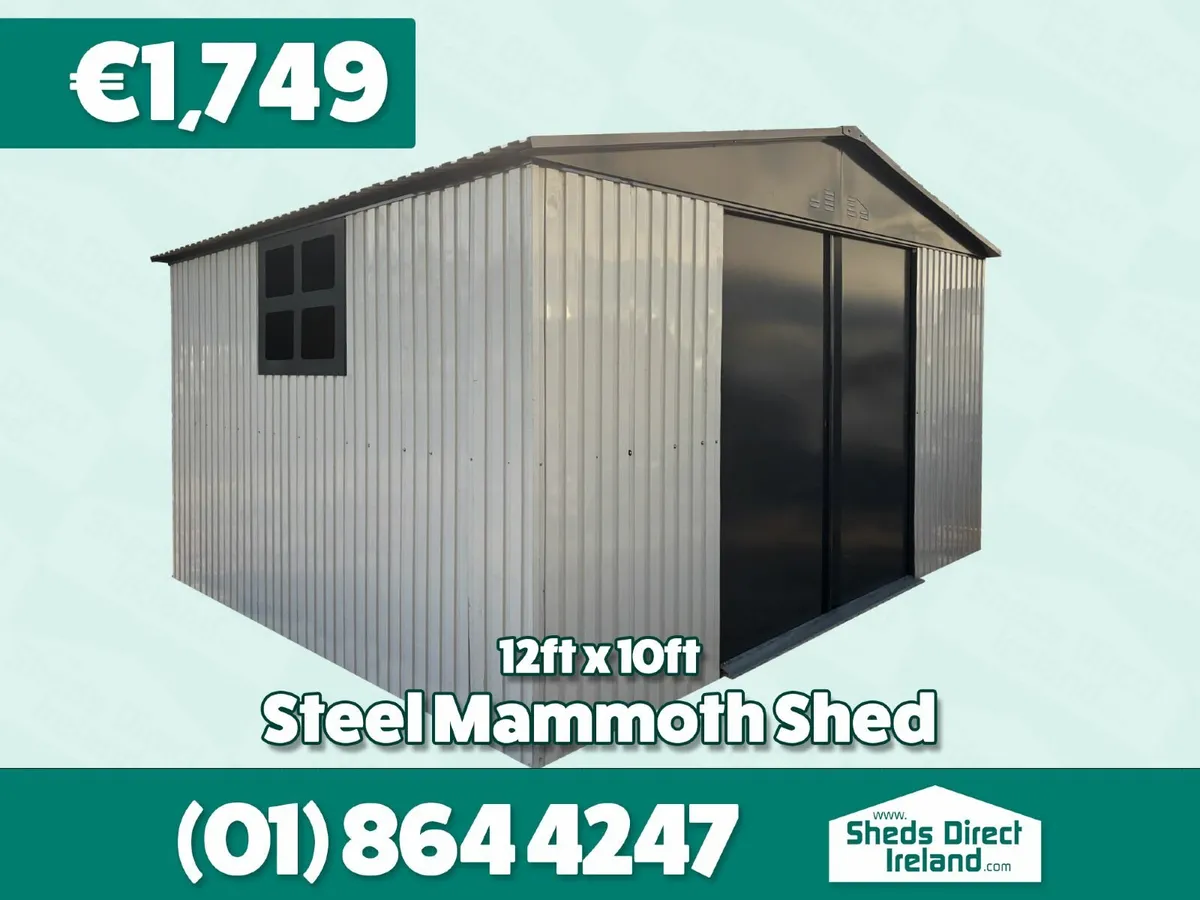 12ft x 10ft Steel Mammoth Garden Shed - Image 1