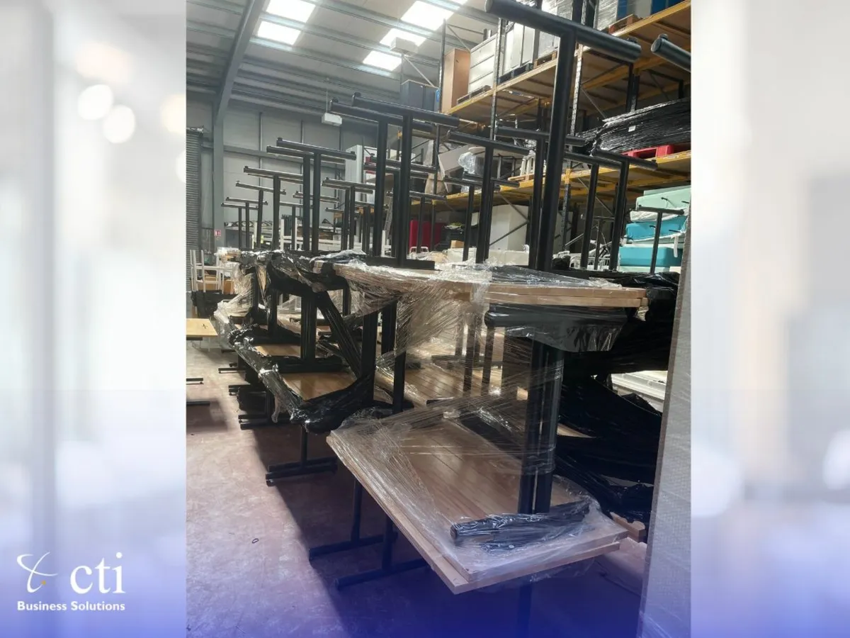 60 X Light Beech1220mm Desks - Grade A - Image 4