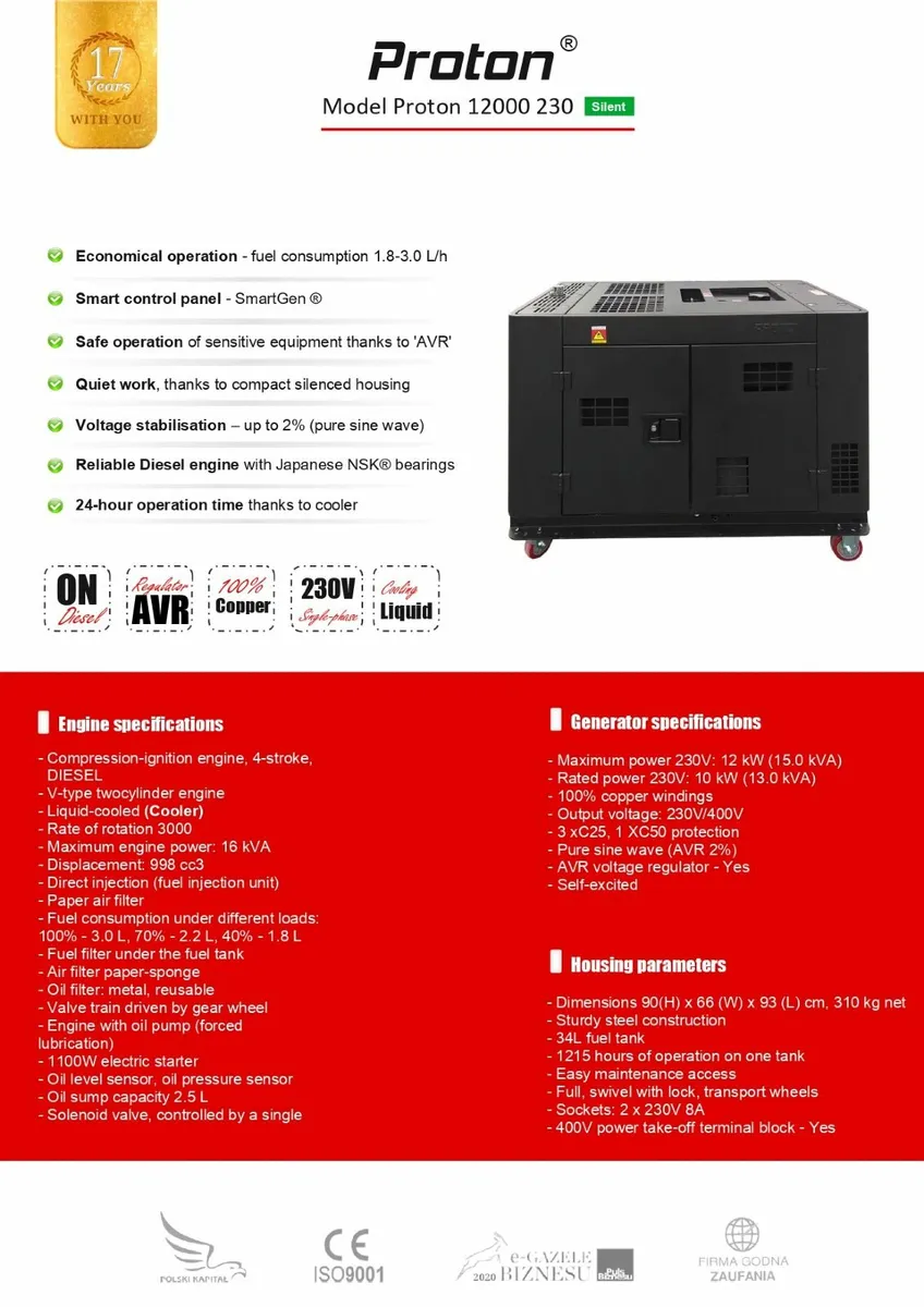 Generator Proton 12000 230 Oasis - Image 2