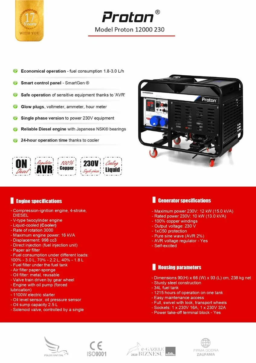 Generator Proton 12000 230 - Image 2