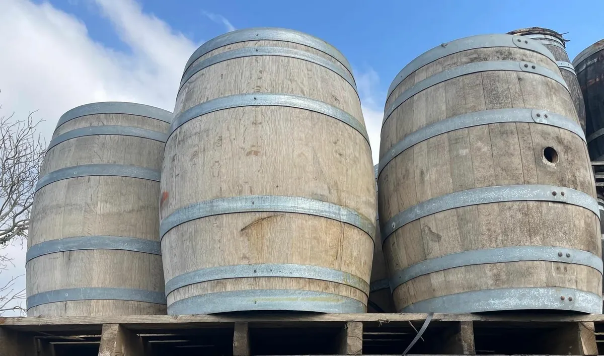 Whiskey barrels-half barrels-table top-stools - Image 3