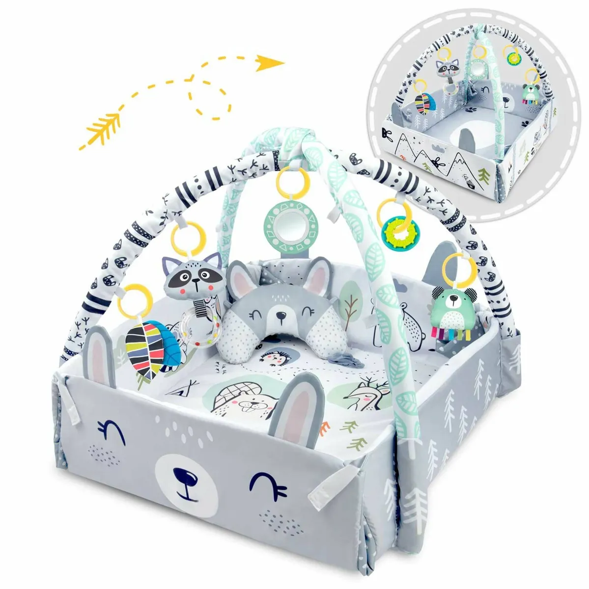Interactive Play Mat Rabbit Activity Gym - Image 2