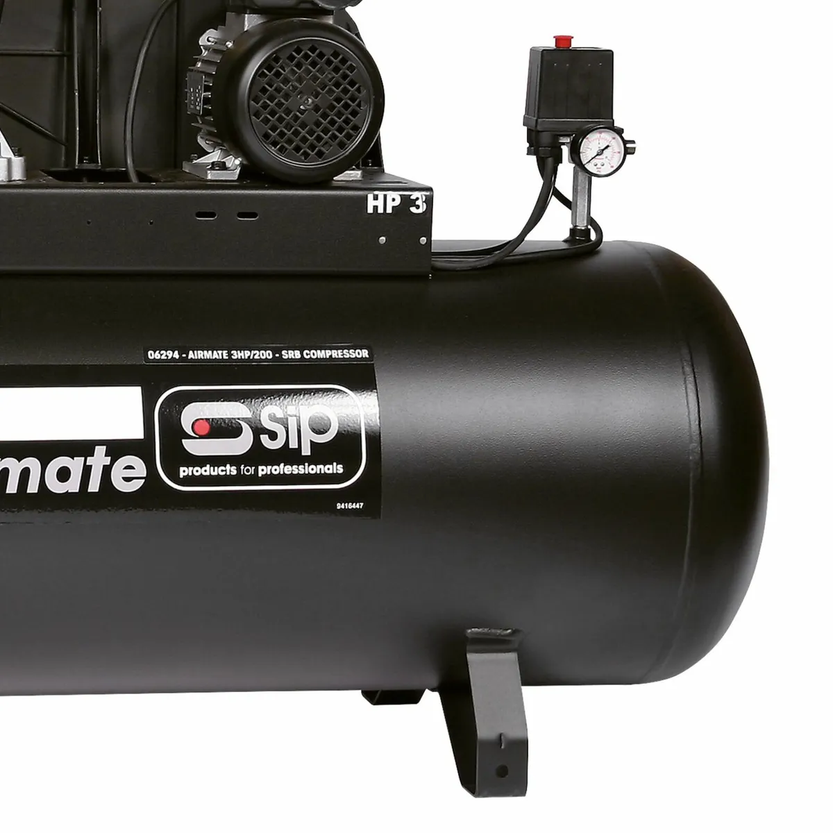 SIP 200Ltr 3HP/200SRB Belt Driven Air Compressor - Image 2