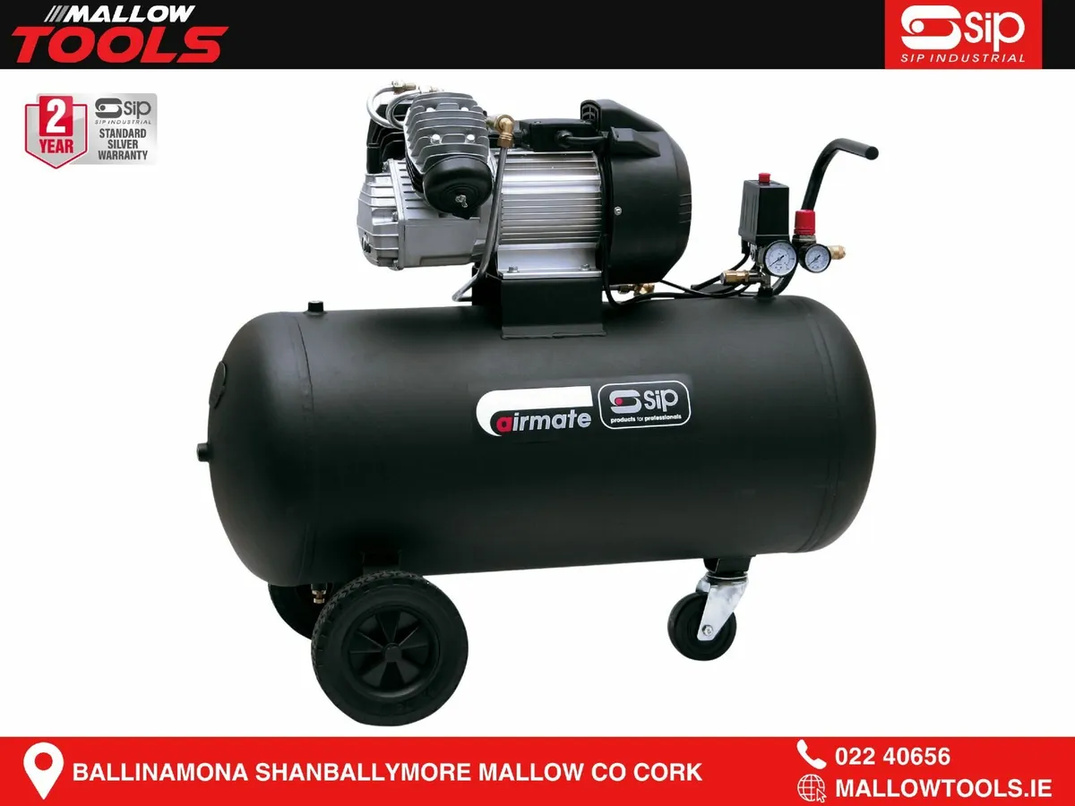 SIP 100Ltr 3HP Airmate TN3/100-D Air Compressor - Image 1