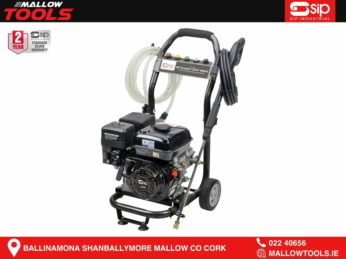 SIP 6.5HP Tempest CW-P 160AX Petrol Power Washer - Image 1