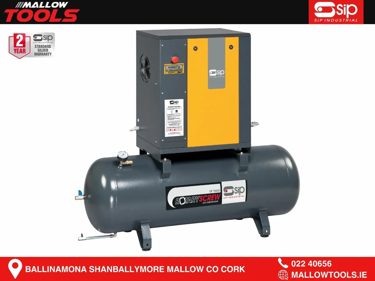 SIP 270 Ltr Mercury Tronic 5.5-10 7.5HP Screw Comp - Image 1