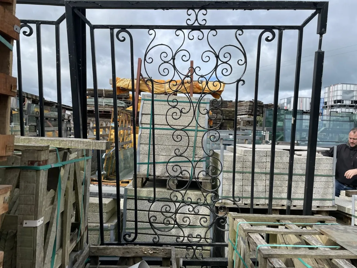 13ft Decorative Galvanised Box Iron  Gates - Image 1