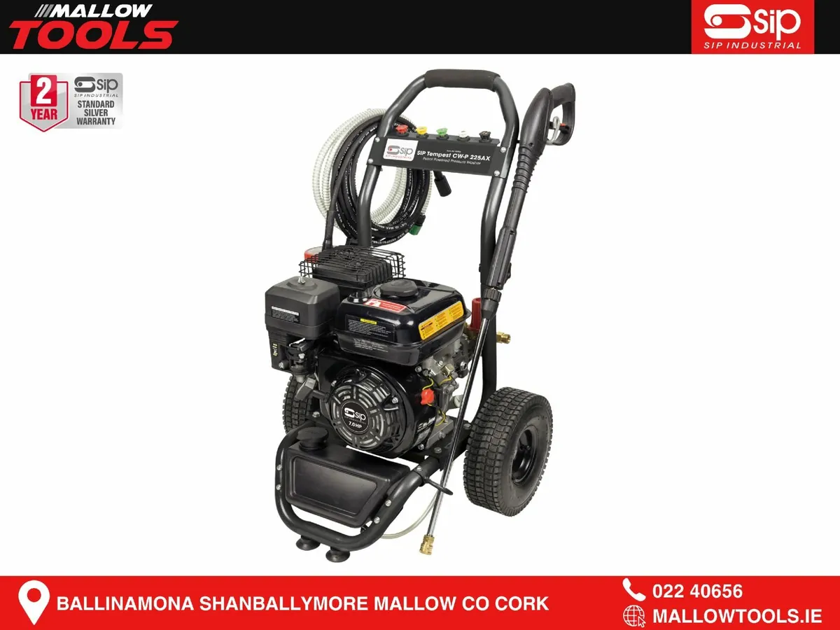 SIP 7HP Tempest CW-P 225AX Petrol Pressure Washer - Image 1