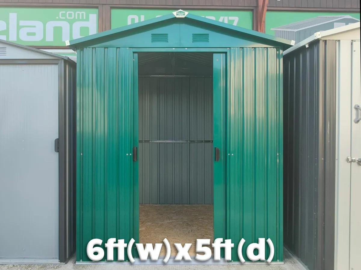 6ft x 5ft Classic Steel Garden Shed - Image 1