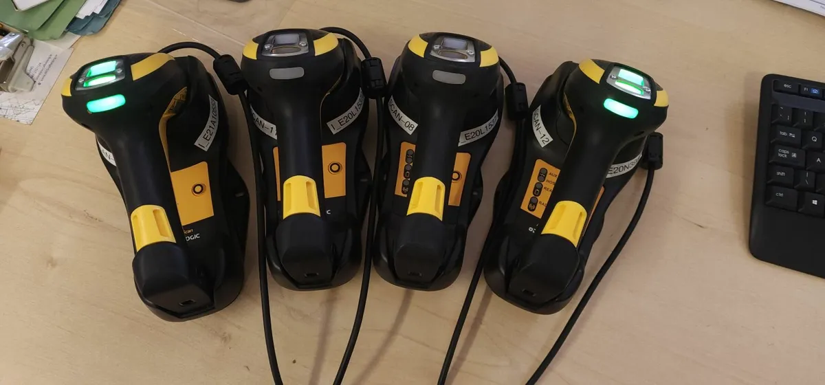 4 off DataLogic Powerscan Handheld Scanners - Image 1